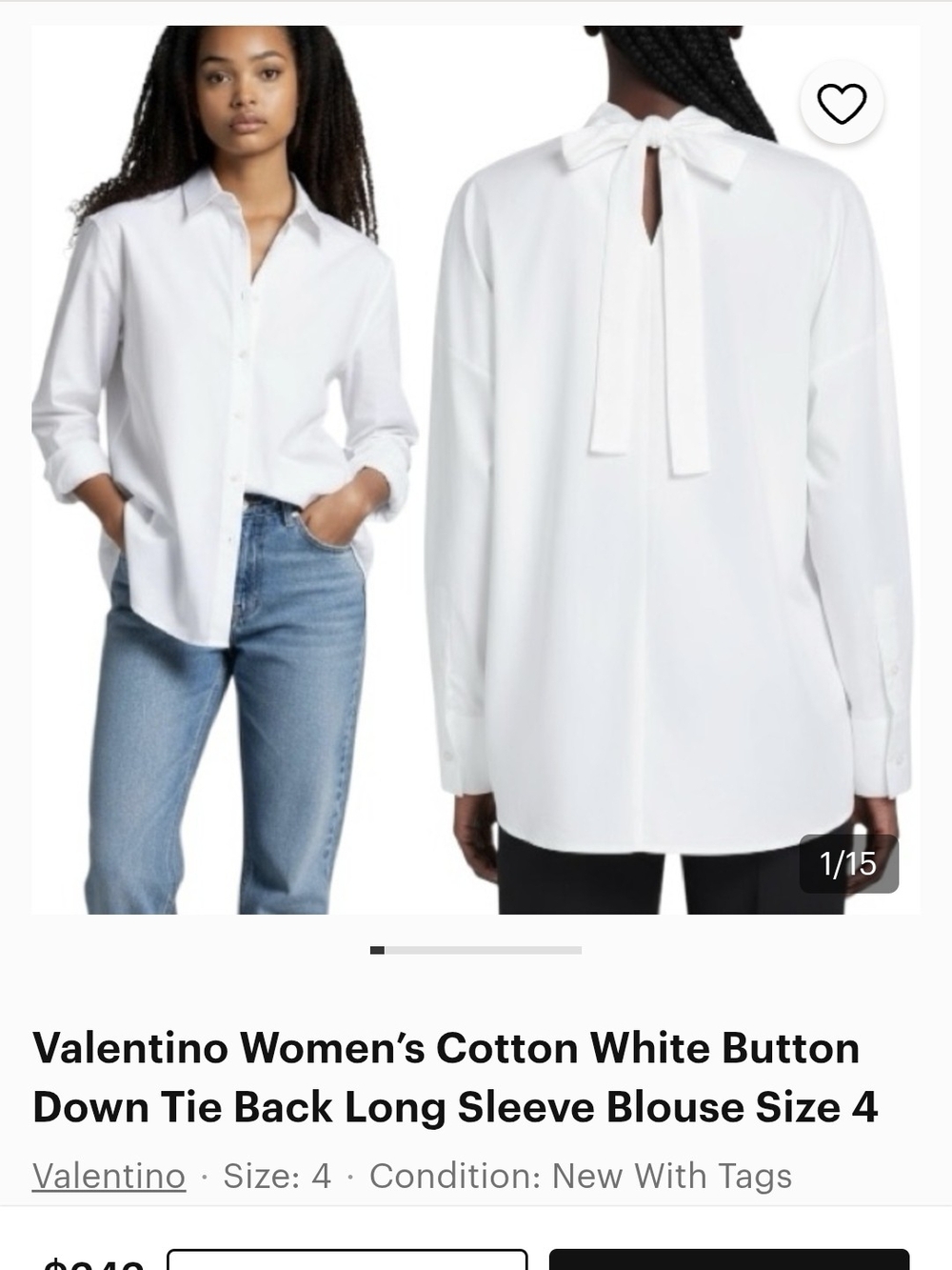Valentino Tie Neck Blouse - Picture 8 of 11